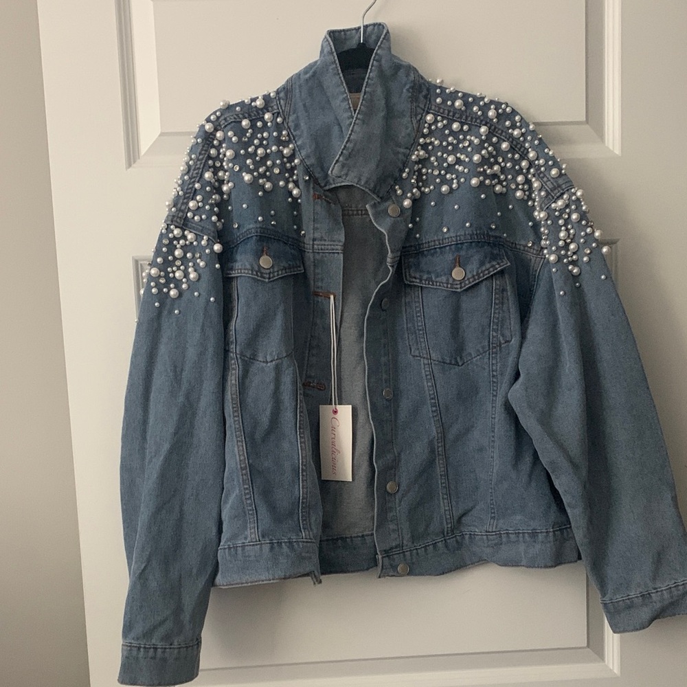 Jean Jacket with Pearls
